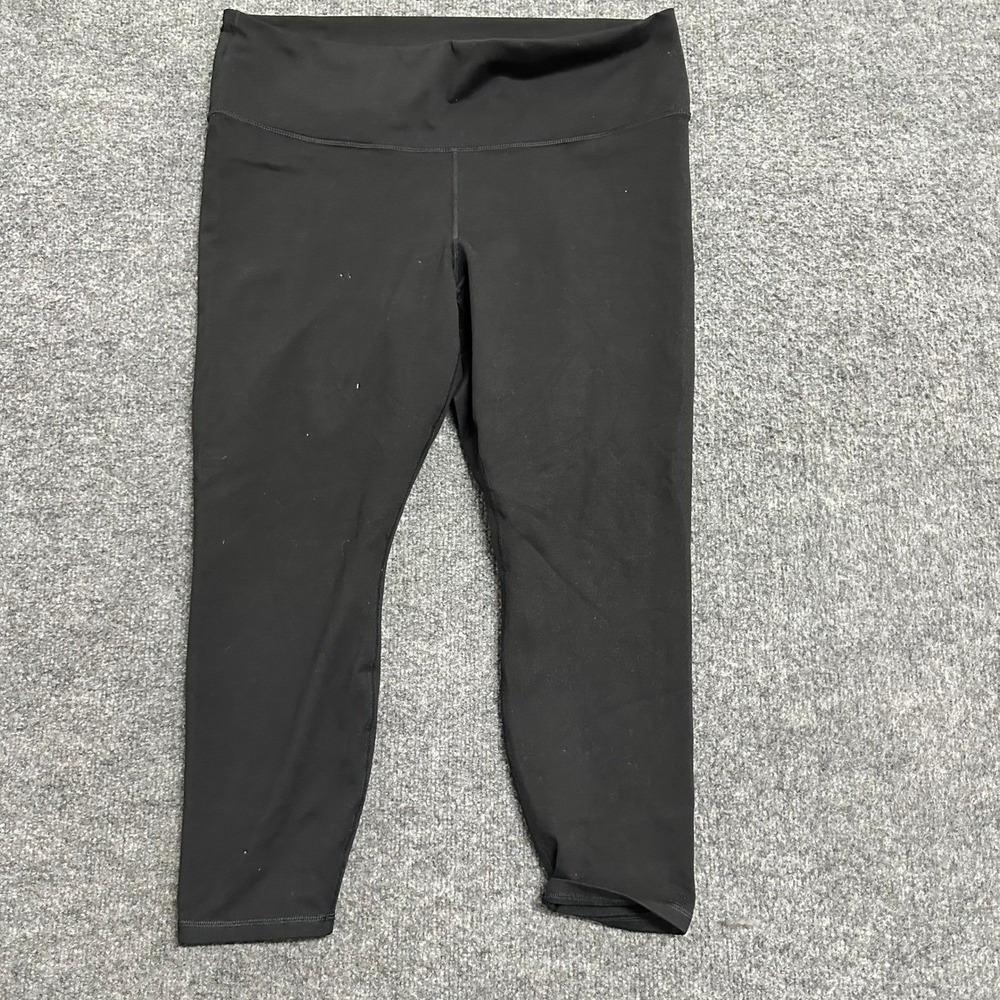 Fabletics Leggings Womens XXL/1X Black High Waisted Cropped Athletic Yoga Pants